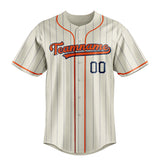 Custom Cream & Orange Black Pinstripe Fan Baseball Jersey BB01240529YX209