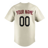 Custom Cream & Black Color Fan Baseball Jersey BB01240529YX210