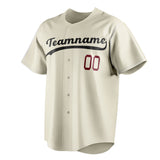 Custom Cream & Black Color Fan Baseball Jersey BB01240529YX210