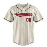 Custom Cream & Red Red Pinstripe Fan Baseball Jersey BB01240529YX212