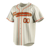 Custom Cream & Orange Navy Pinstripe Fan Baseball Jersey BB01240529YX213