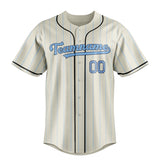 Custom Cream & Light Blue Light Blue Pinstripe Fan Baseball Jersey BB01240529YX216