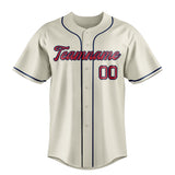 Custom Cream & Red Color Fan Baseball Jersey BB01240529YX218