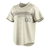 Custom Cream & Black Color Fan Baseball Jersey BB01240529YX219