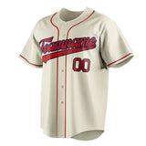 Custom Cream & Red Color Fan Baseball Jersey BB01240529YX220