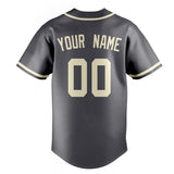 Custom Steel Gray & Cream Color Fan Baseball Jersey BB01240530CK281