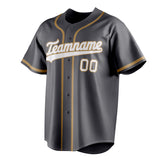 Custom Steel Gray & White Color Fan Baseball Jersey BB01240530CK282