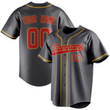 Custom Steel Gray & Red Color Fan Baseball Jersey BB01240530CK290