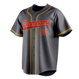 Custom Steel Gray & Red Color Fan Baseball Jersey BB01240530CK290