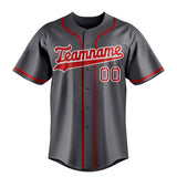 Custom Steel Gray & Red Color Fan Baseball Jersey BB01240530CK291