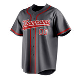 Custom Steel Gray & Red Color Fan Baseball Jersey BB01240530CK291