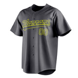 Custom Steel Gray & Neon Yellow Color Fan Baseball Jersey BB01240530CK297