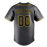 Custom Steel Gray & Black Color Fan Baseball Jersey BB01240530CK298