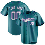 Custom Teal & White Purple Pinstripe Fan Baseball Jersey BB01240530CK324