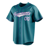 Custom Teal & White Purple Pinstripe Fan Baseball Jersey BB01240530CK324