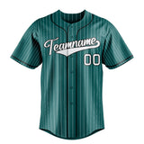 Custom Teal & White White Pinstripe Fan Baseball Jersey BB01240530CK325