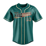 Custom Teal & Cream Vintage USA Flag Fan Baseball Jersey BB01240530CK331