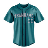 Custom Teal & Gray Color Fan Baseball Jersey BB01240530CK333