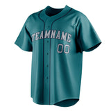 Custom Teal & Gray Color Fan Baseball Jersey BB01240530CK333