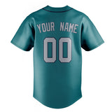 Custom Teal & Gray Color Fan Baseball Jersey BB01240530CK334