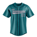 Custom Teal & Gray Color Fan Baseball Jersey BB01240530CK334