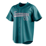 Custom Teal & Gray Color Fan Baseball Jersey BB01240530CK334