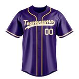 Custom Purple & White Color Fan Baseball Jersey BB01240530JZ241