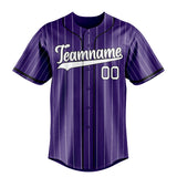 Custom Purple & White White Pinstripe Fan Baseball Jersey BB01240530JZ242