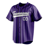 Custom Purple & White White Pinstripe Fan Baseball Jersey BB01240530JZ242