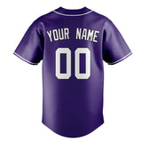 Custom Purple & White Color Fan Baseball Jersey BB01240530JZ243