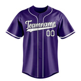 Custom Purple & White Color Fan Baseball Jersey BB01240530JZ243