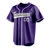 Custom Purple & White Color Fan Baseball Jersey BB01240530JZ243