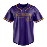 Custom Purple & Gold Color Fan Baseball Jersey BB01240530JZ244