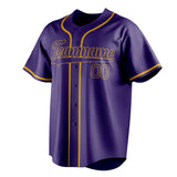 Custom Purple & Gold Color Fan Baseball Jersey BB01240530JZ244