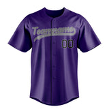 Custom Purple & Black Color Fan Baseball Jersey BB01240530JZ247