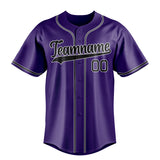 Custom Purple & Black Color Fan Baseball Jersey BB01240530JZ248