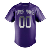 Custom Purple & Gray Color Fan Baseball Jersey BB01240530JZ249