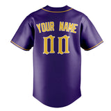 Custom Purple & Gold Color Fan Baseball Jersey BB01240530JZ250