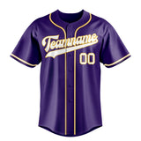 Custom Purple & White Color Fan Baseball Jersey BB01240530JZ251