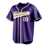 Custom Purple & White Color Fan Baseball Jersey BB01240530JZ251