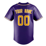 Custom Purple & Gold Color Fan Baseball Jersey BB01240530JZ252