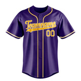 Custom Purple & Gold Color Fan Baseball Jersey BB01240530JZ252