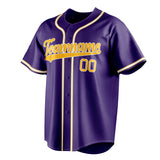 Custom Purple & Gold Color Fan Baseball Jersey BB01240530JZ252