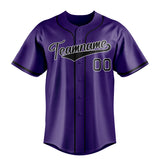 Custom Purple & Black Color Fan Baseball Jersey BB01240530JZ254