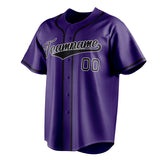 Custom Purple & Black Color Fan Baseball Jersey BB01240530JZ254