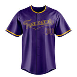 Custom Purple & Gold Color Fan Baseball Jersey BB01240530JZ256