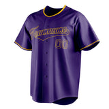 Custom Purple & Gold Color Fan Baseball Jersey BB01240530JZ256