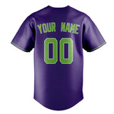 Custom Purple & Neon Green Color Fan Baseball Jersey BB01240530JZ257