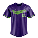 Custom Purple & Neon Green Color Fan Baseball Jersey BB01240530JZ257