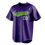 Custom Purple & Neon Green Color Fan Baseball Jersey BB01240530JZ257